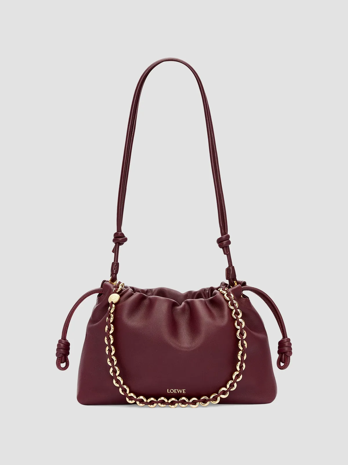 LOEWE Flamenco Medium Chain Leather Shoulder Bag for Sale