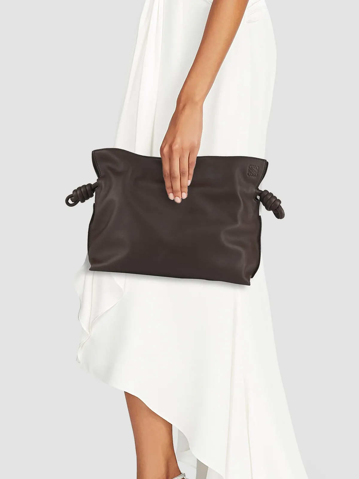 LOEWE Flamenco Medium Leather Clutch for Sale