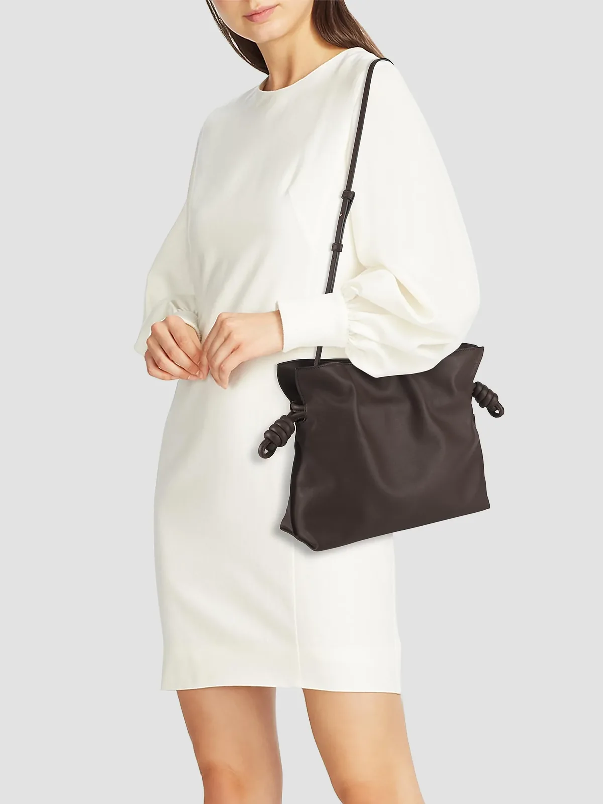 LOEWE Flamenco Medium Leather Clutch for Sale