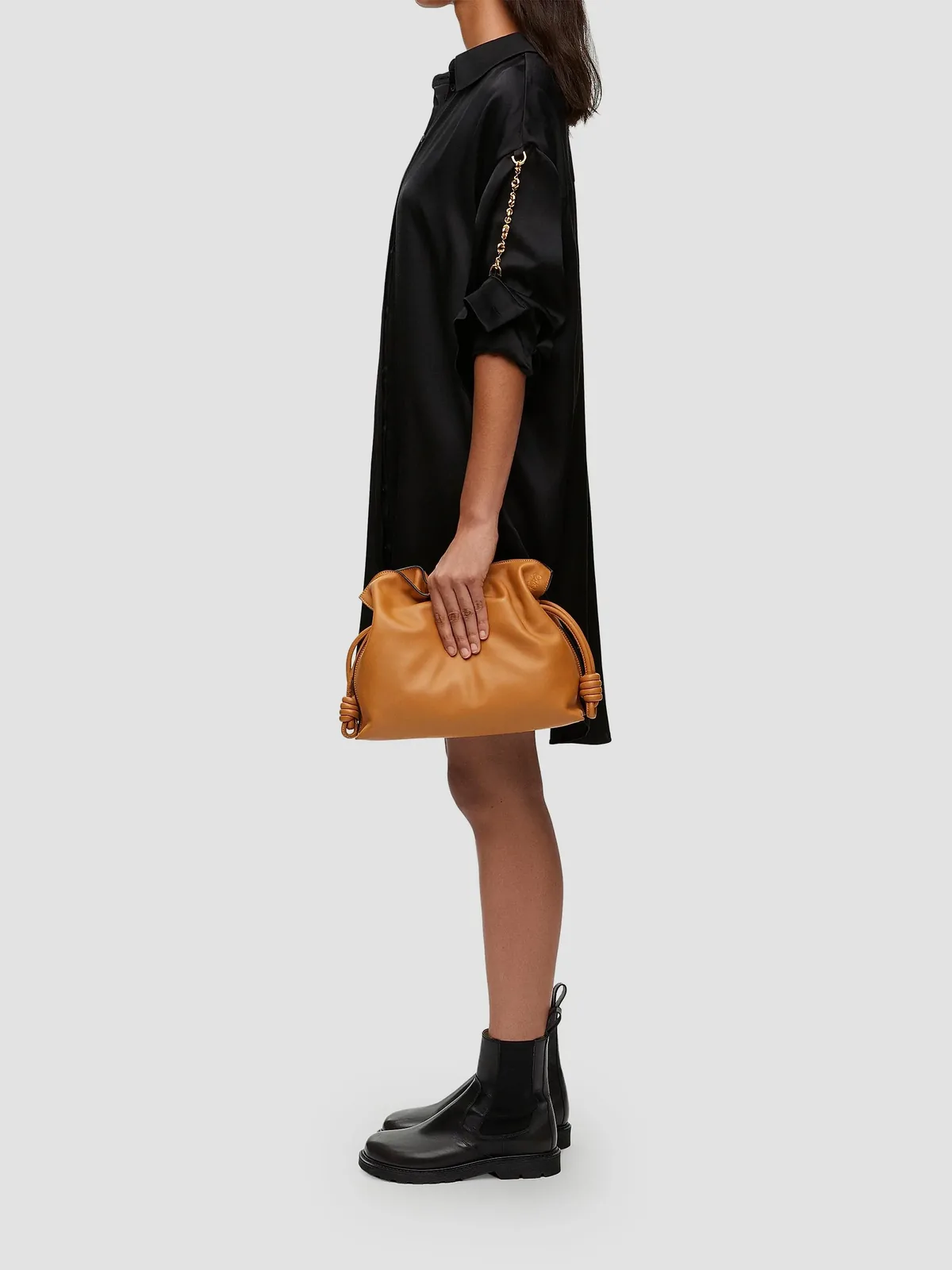 LOEWE Flamenco Medium Leather Clutch for Sale