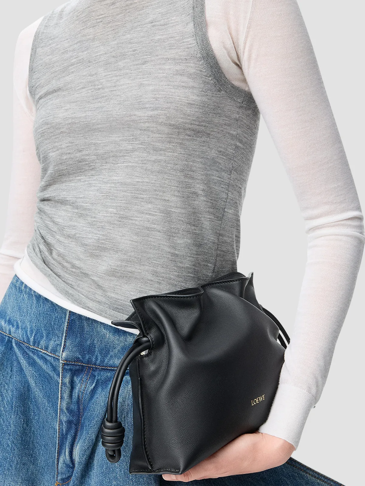 LOEWE Flamenco Mini Leather Clutch for Sale