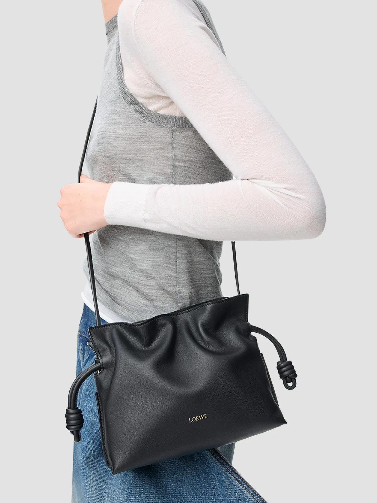 LOEWE Flamenco Mini Leather Clutch for Sale