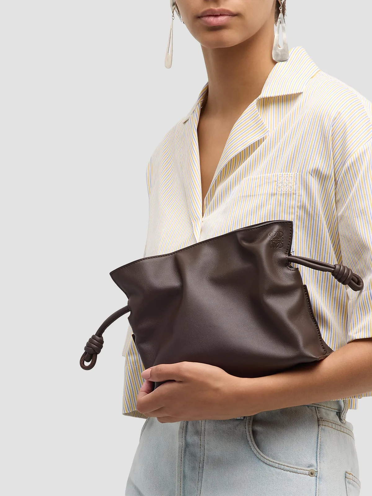 LOEWE Flamenco Mini Leather Clutch for Sale