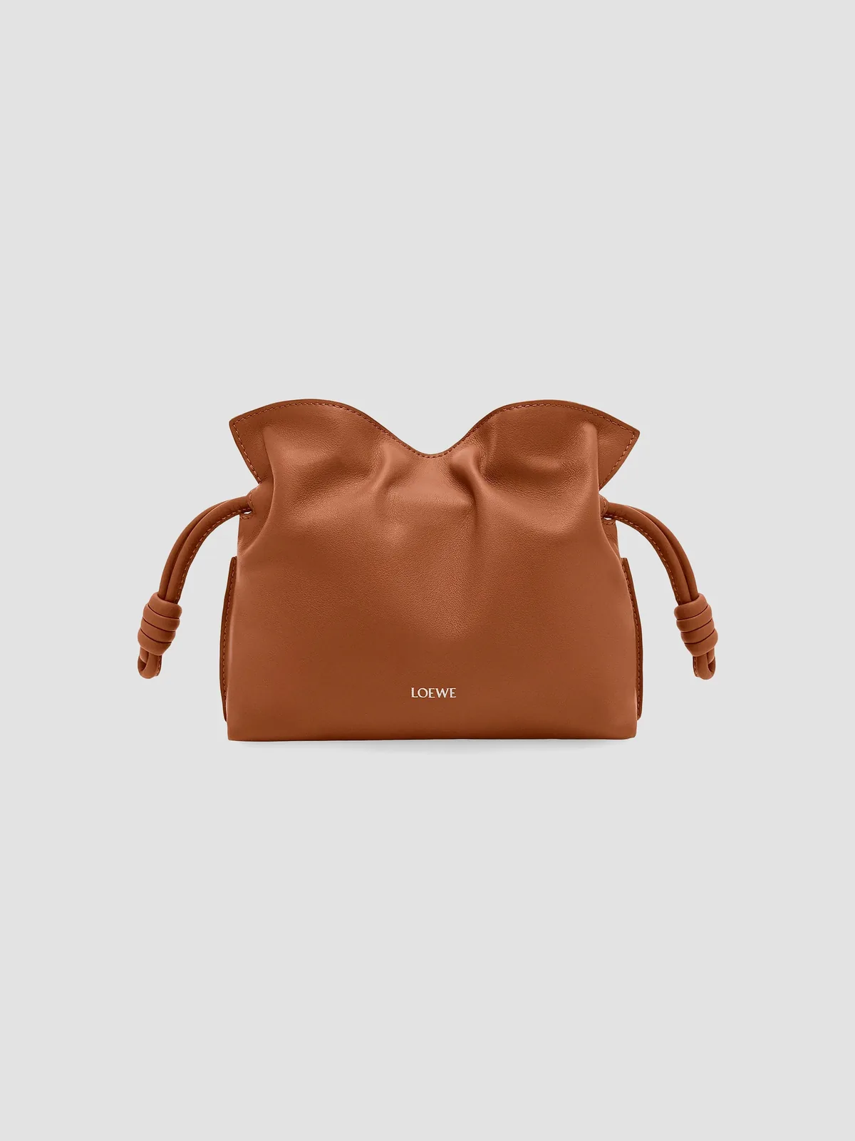 LOEWE Flamenco Mini Leather Clutch for Sale - Squirrel