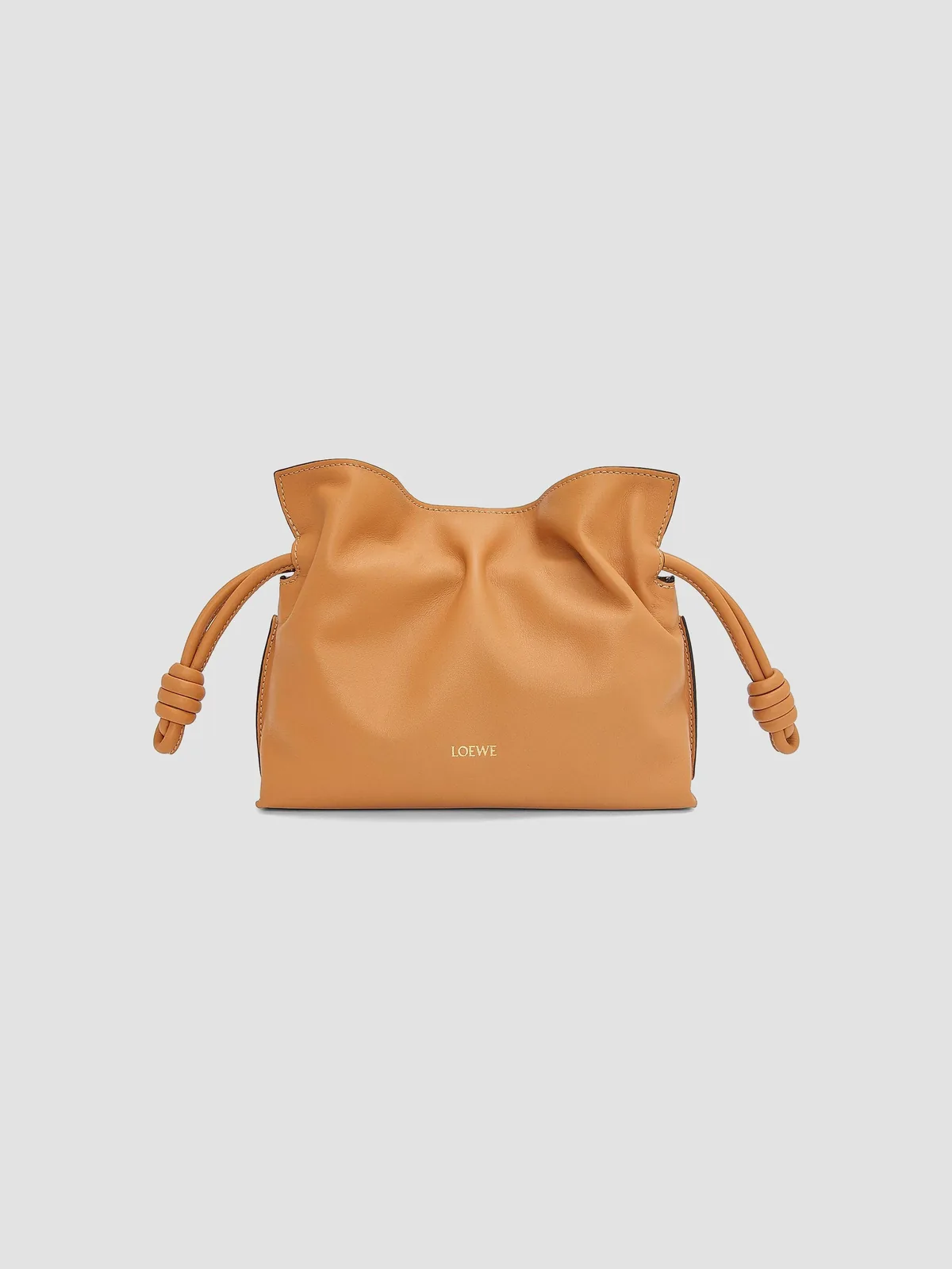 LOEWE Flamenco Mini Leather Clutch for Sale - Warm Desert