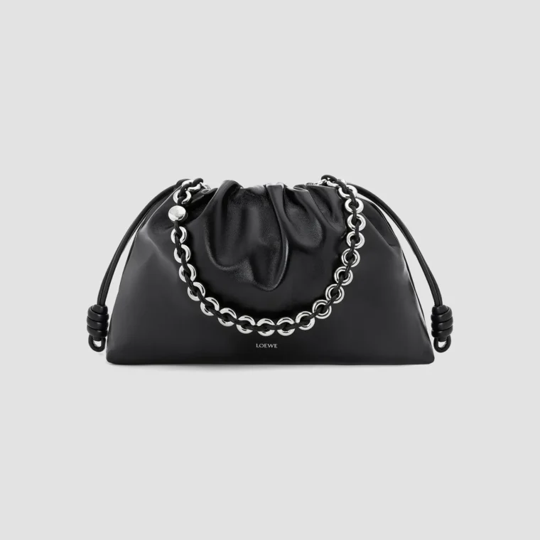 LOEWE Large Flamenco Chain Leather Shoulder Bag for Sale