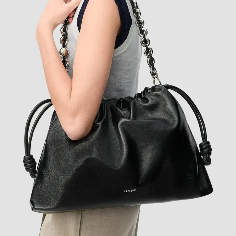 LOEWE Large Flamenco Chain Leather Shoulder Bag for Sale — alternate view