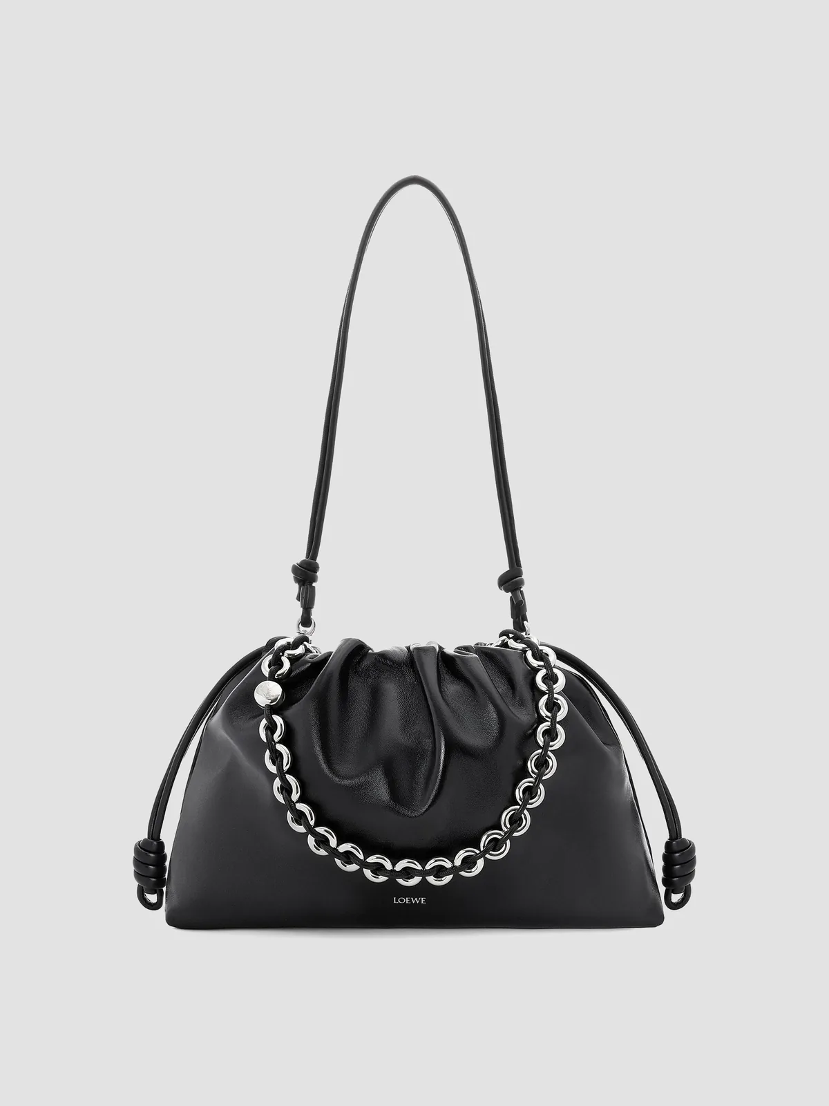 LOEWE Large Flamenco Chain Leather Shoulder Bag for Sale