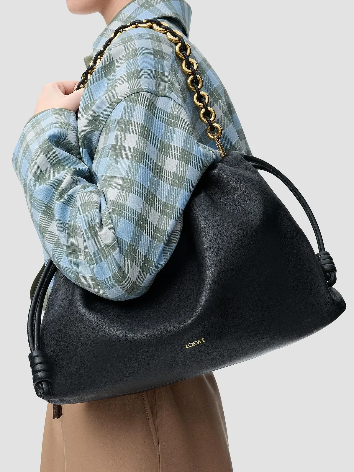 LOEWE Large Flamenco Leather Shoulder Bag for Sale