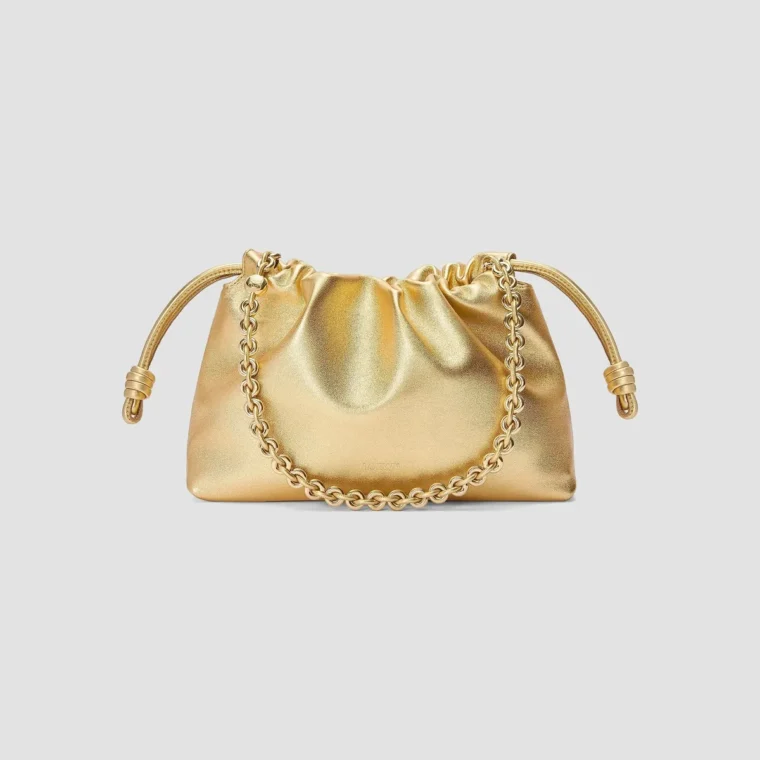 LOEWE Medium Flamenco Laminated Leather Shoulder Bag for Sale