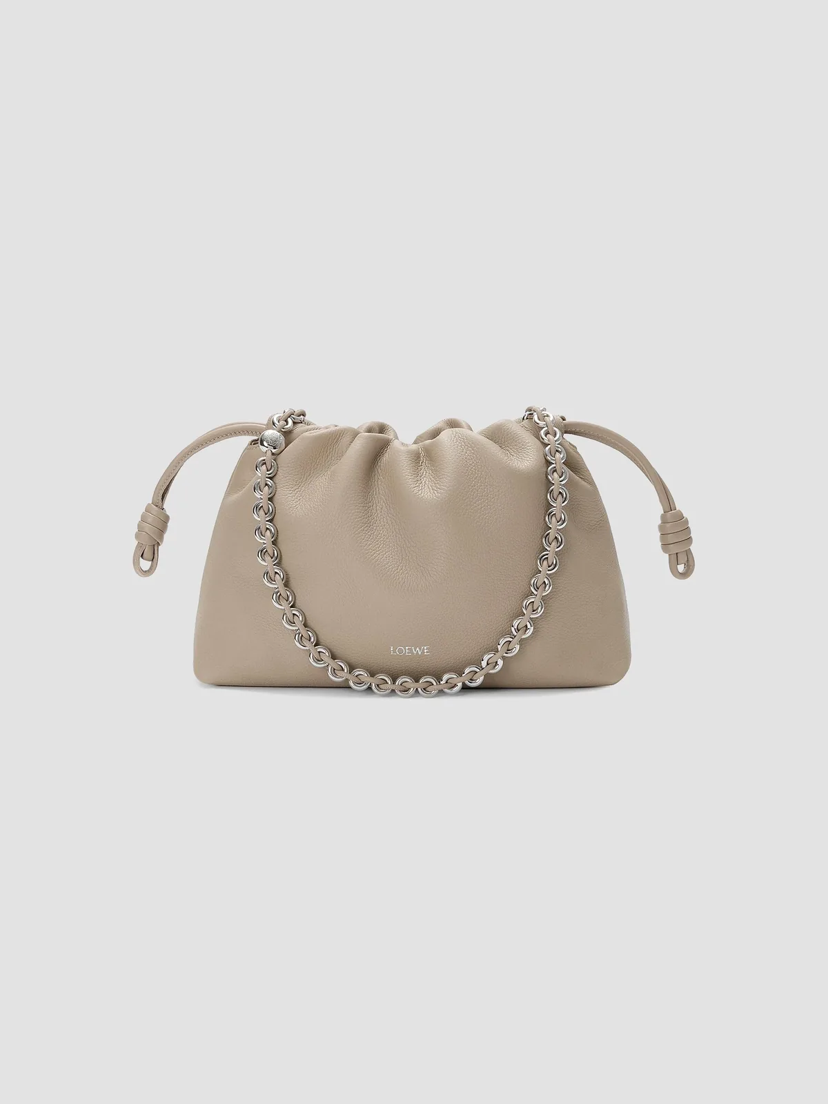 LOEWE Medium Flamenco Leather Clutch for Sale - Clay