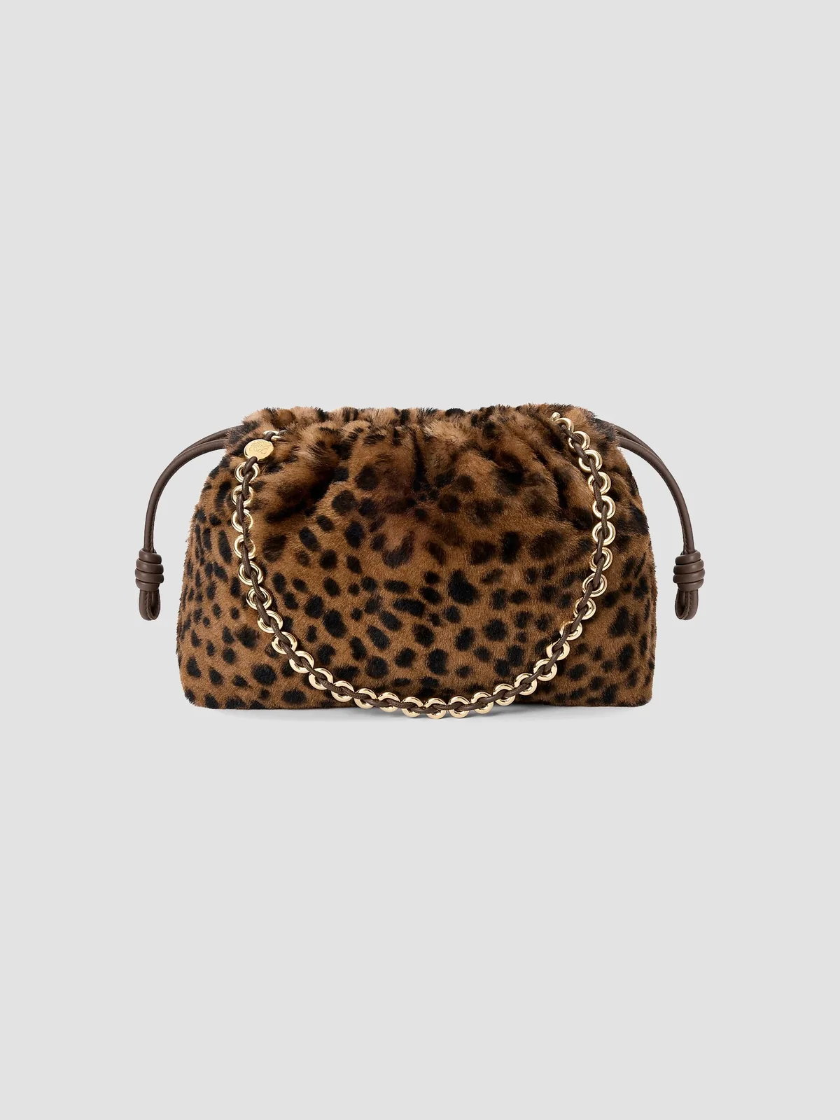 LOEWE Medium Flamenco Shearling Clutch for Sale - Beige Brown