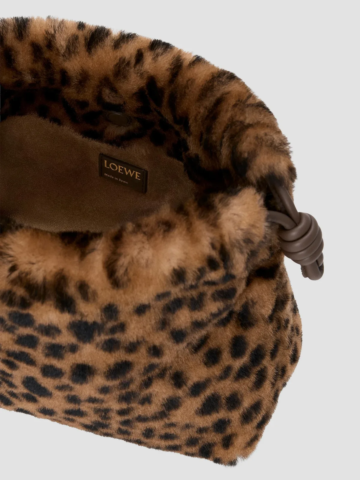LOEWE Medium Flamenco Shearling Clutch for Sale