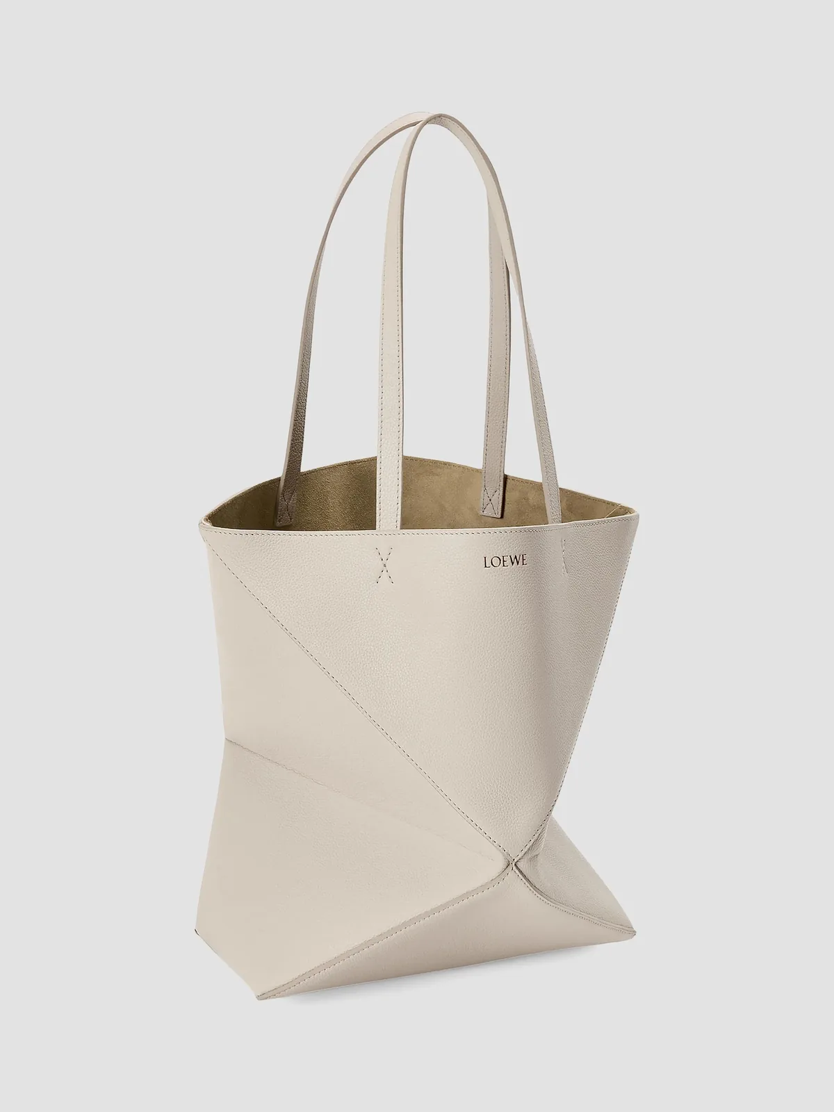 LOEWE Medium Puzzle Fold Grained Leather Tote Bag for Sale