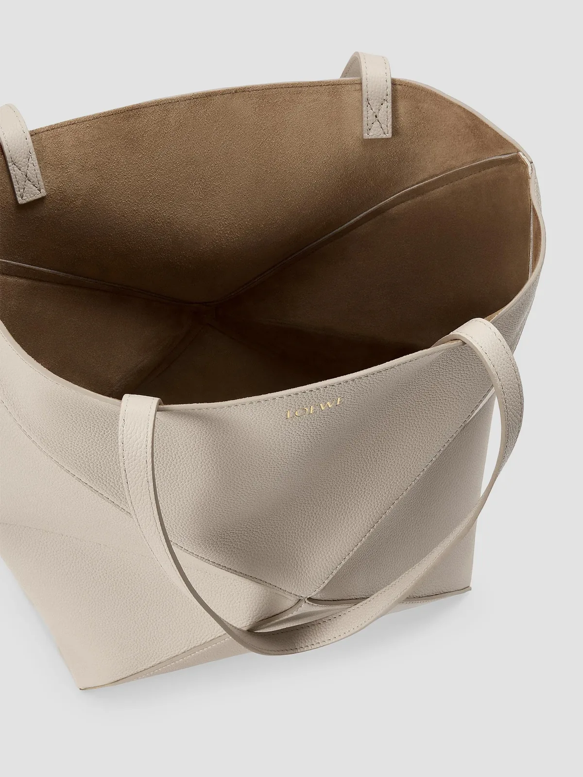 LOEWE Medium Puzzle Fold Grained Leather Tote Bag for Sale