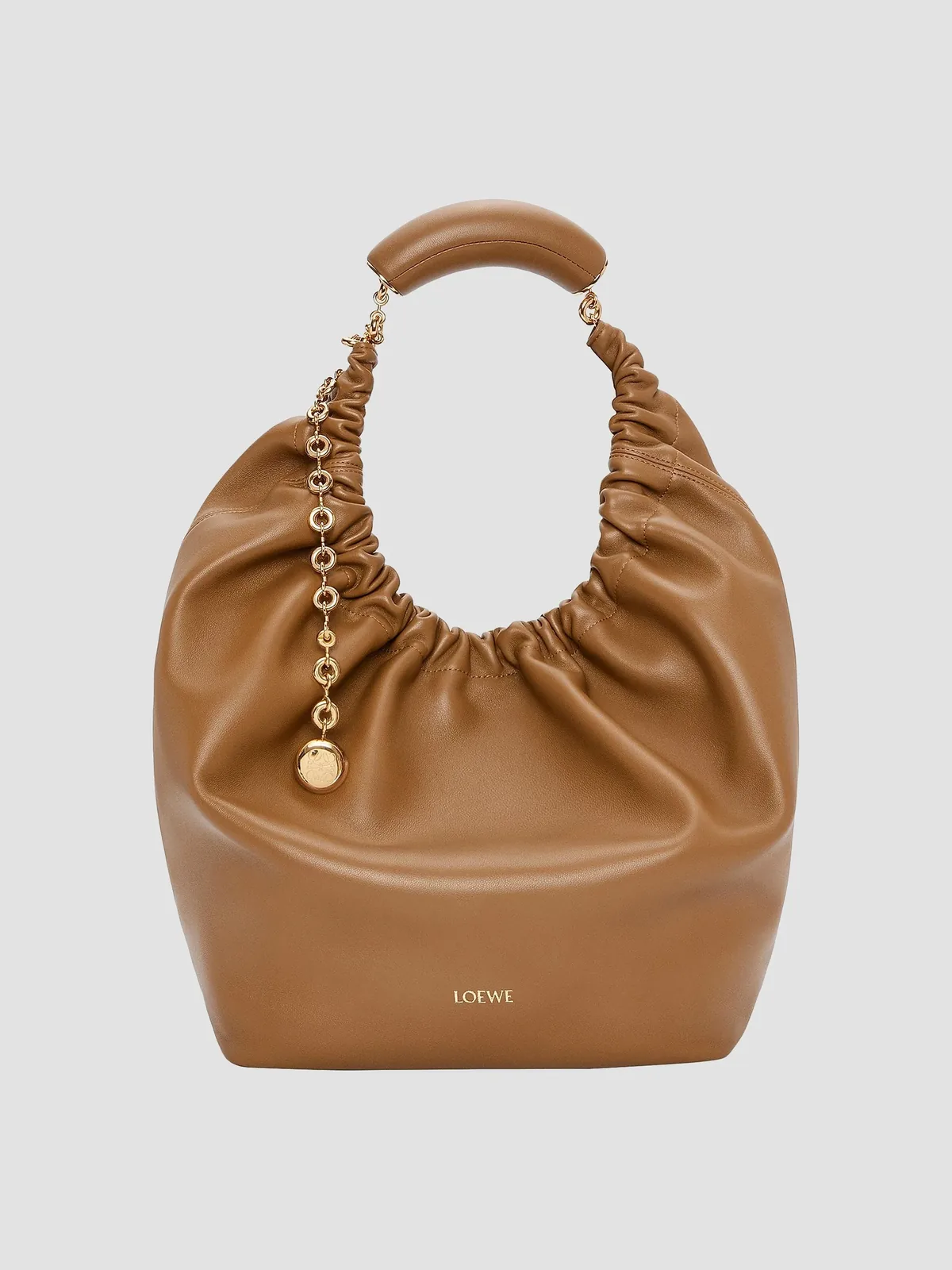 LOEWE Medium Squeeze Leather Shoulder Bag for Sale - Oak