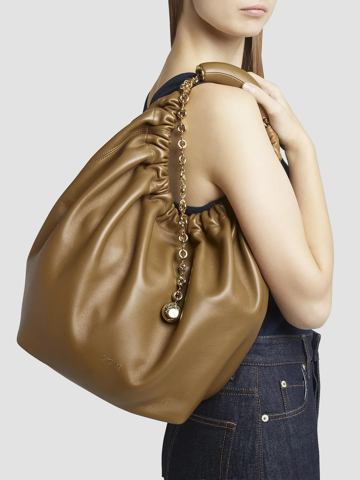 LOEWE Medium Squeeze Leather Shoulder Bag for Sale