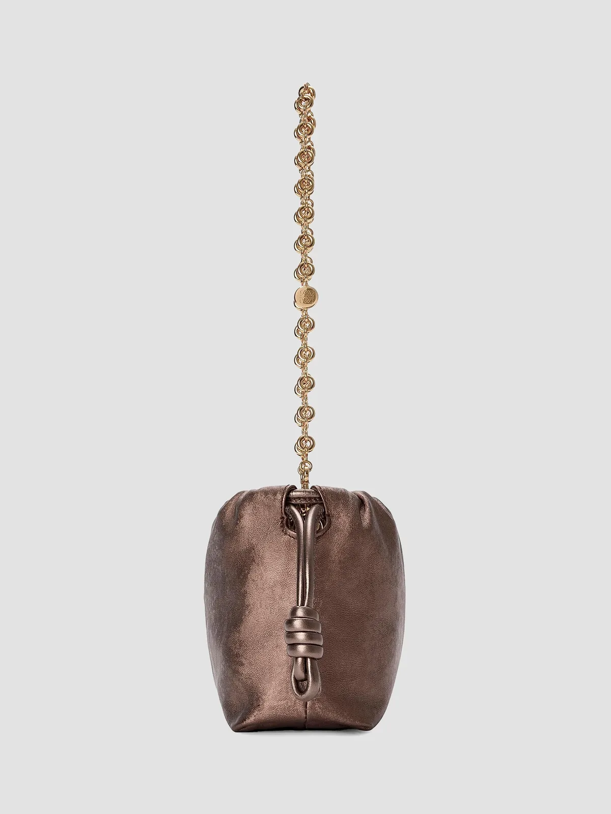 LOEWE Mini Flamenco Metallic Leather Clutch for Sale