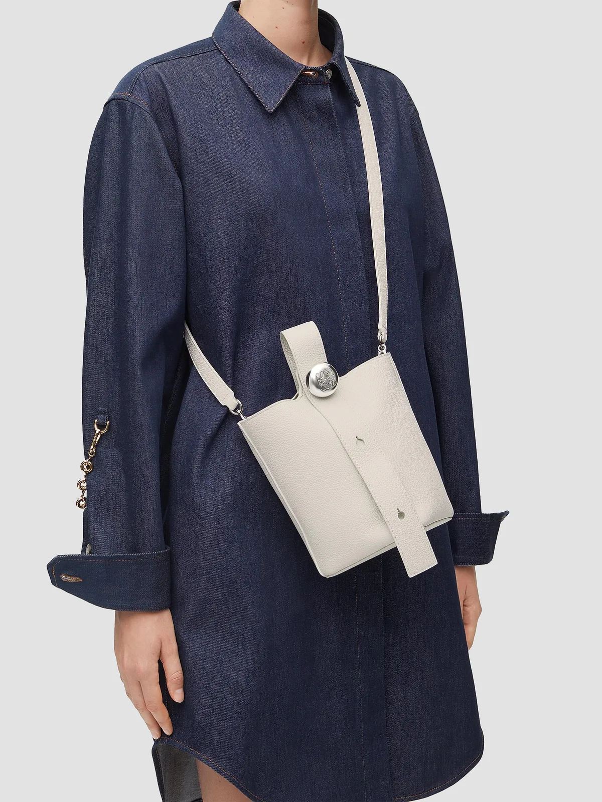 LOEWE Mini Pebble Leather Bucket Bag for Sale