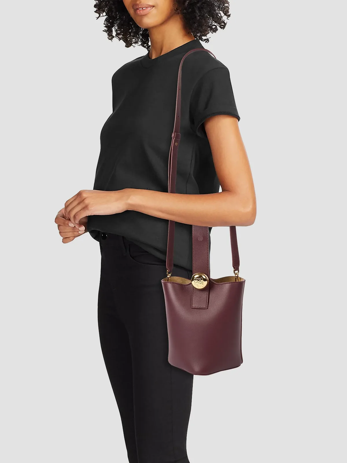 LOEWE Mini Pebbled Leather Bucket Bag for Sale
