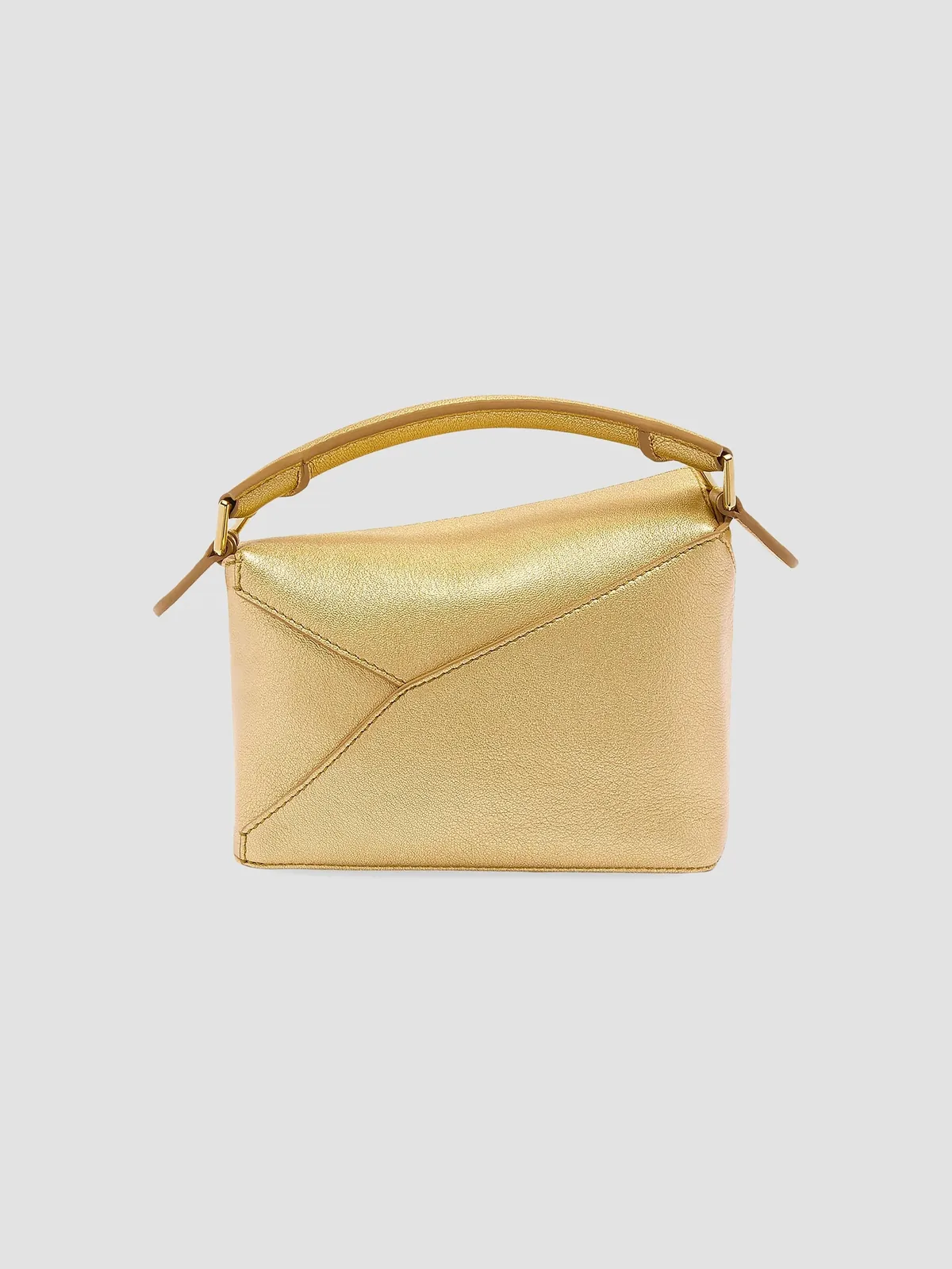 LOEWE Mini Puzzle Edge Metallic Leather Bag for Sale