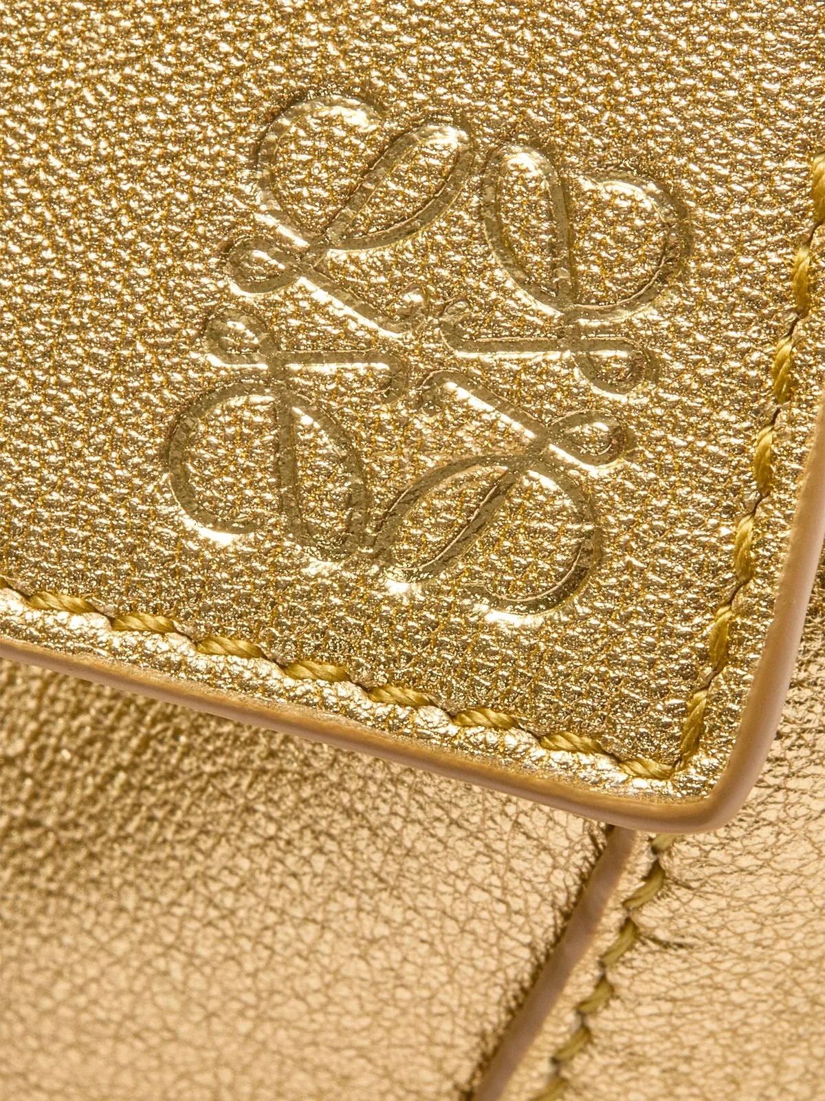 LOEWE Mini Puzzle Edge Metallic Leather Bag for Sale