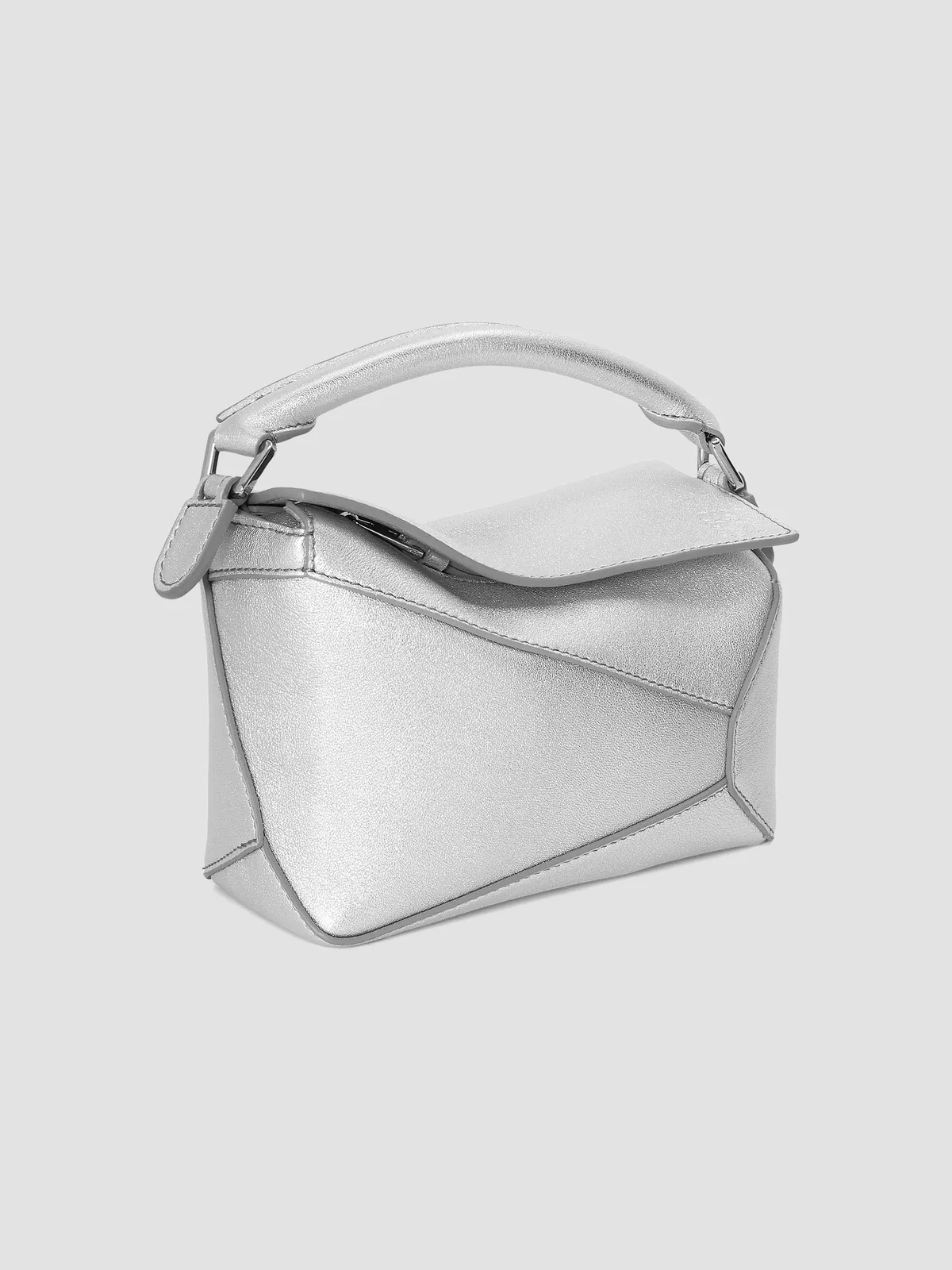 LOEWE Mini Puzzle Edge Metallic Leather Bag for Sale
