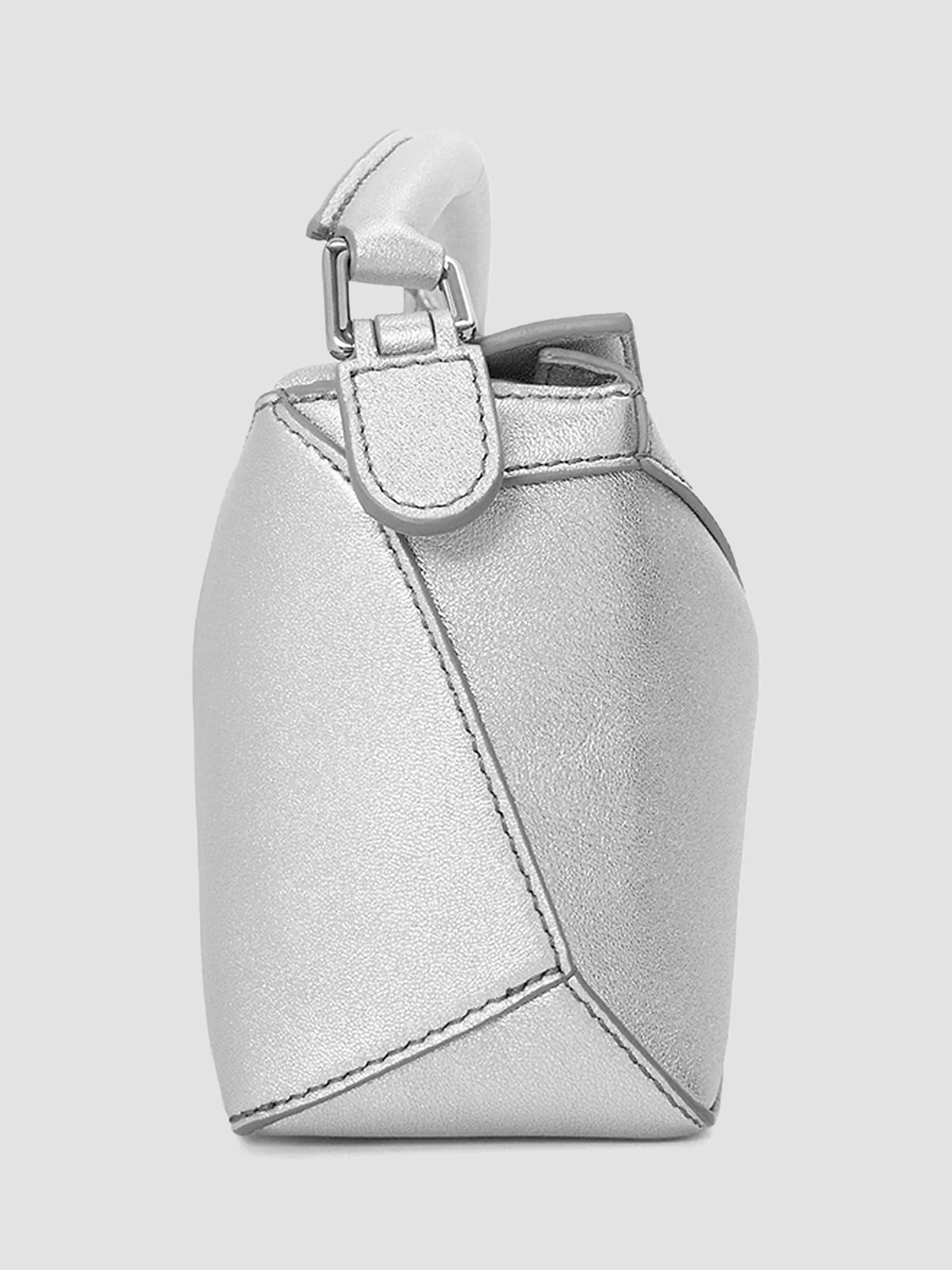 LOEWE Mini Puzzle Edge Metallic Leather Bag for Sale