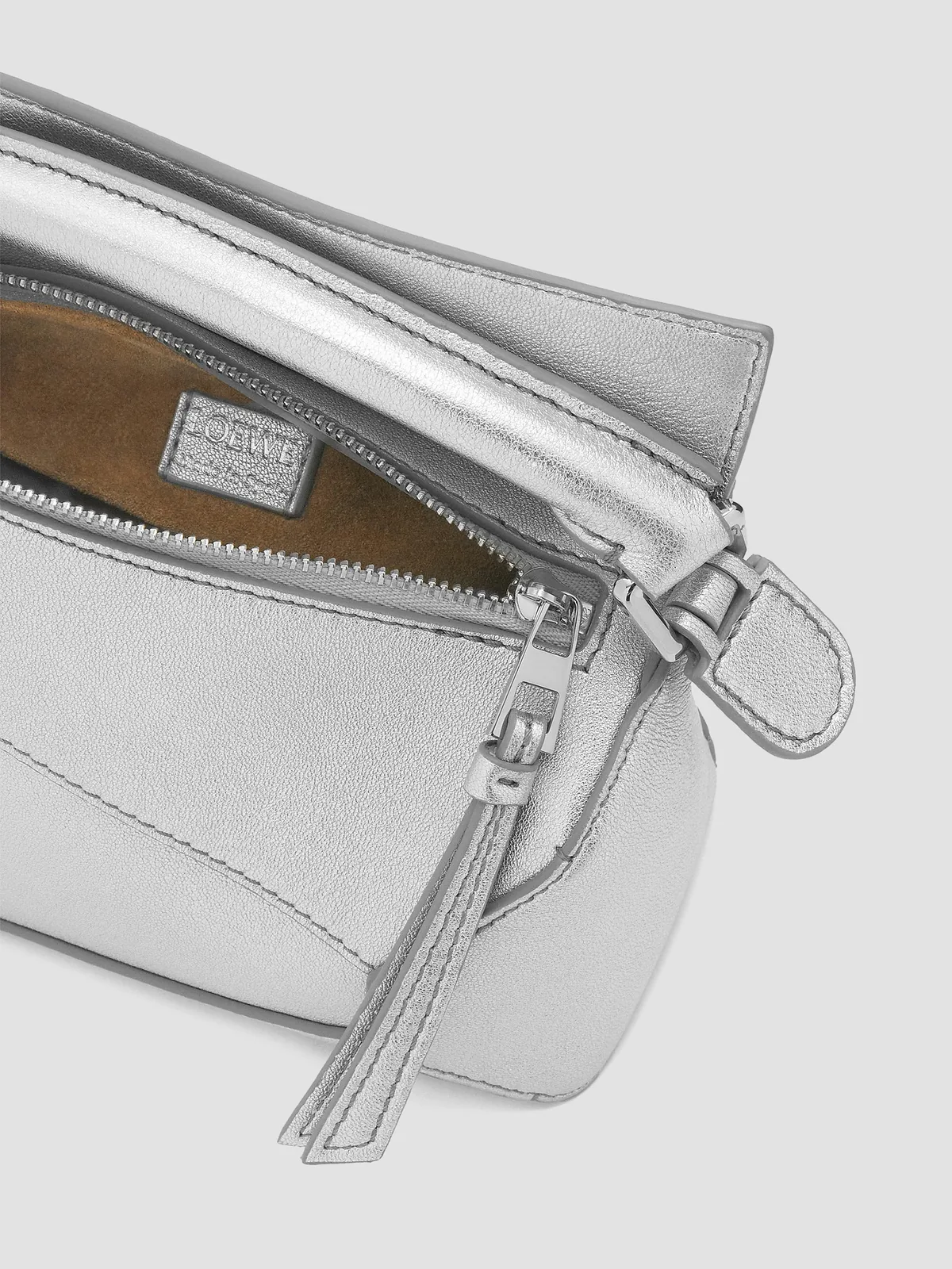 LOEWE Mini Puzzle Edge Metallic Leather Bag for Sale