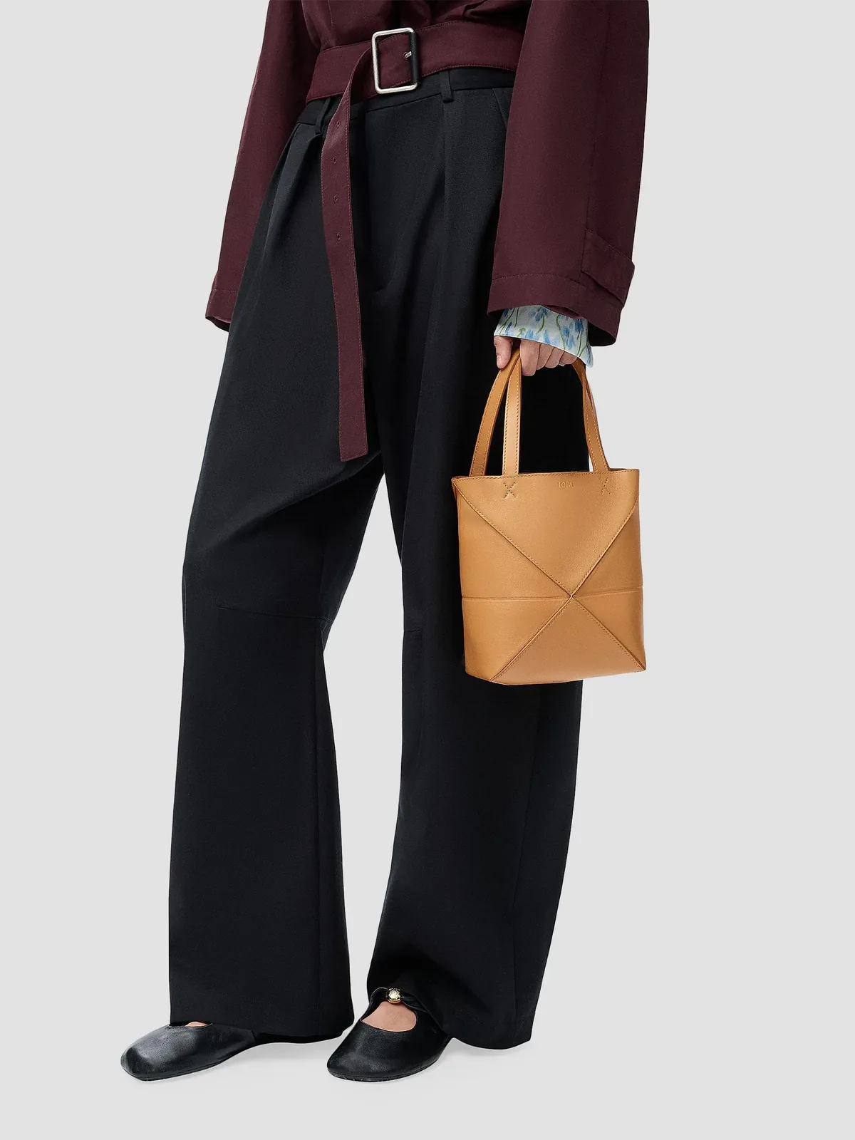 LOEWE Mini Puzzle Fold Leather Tote Bag for Sale