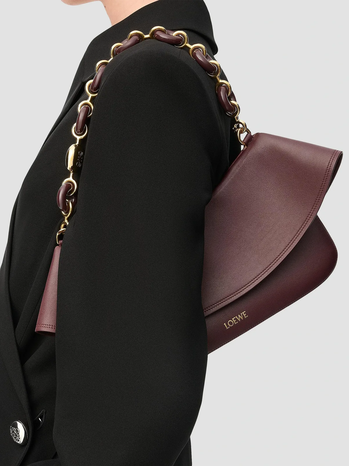 LOEWE Ola Medium Leather Shoulder Bag for Sale