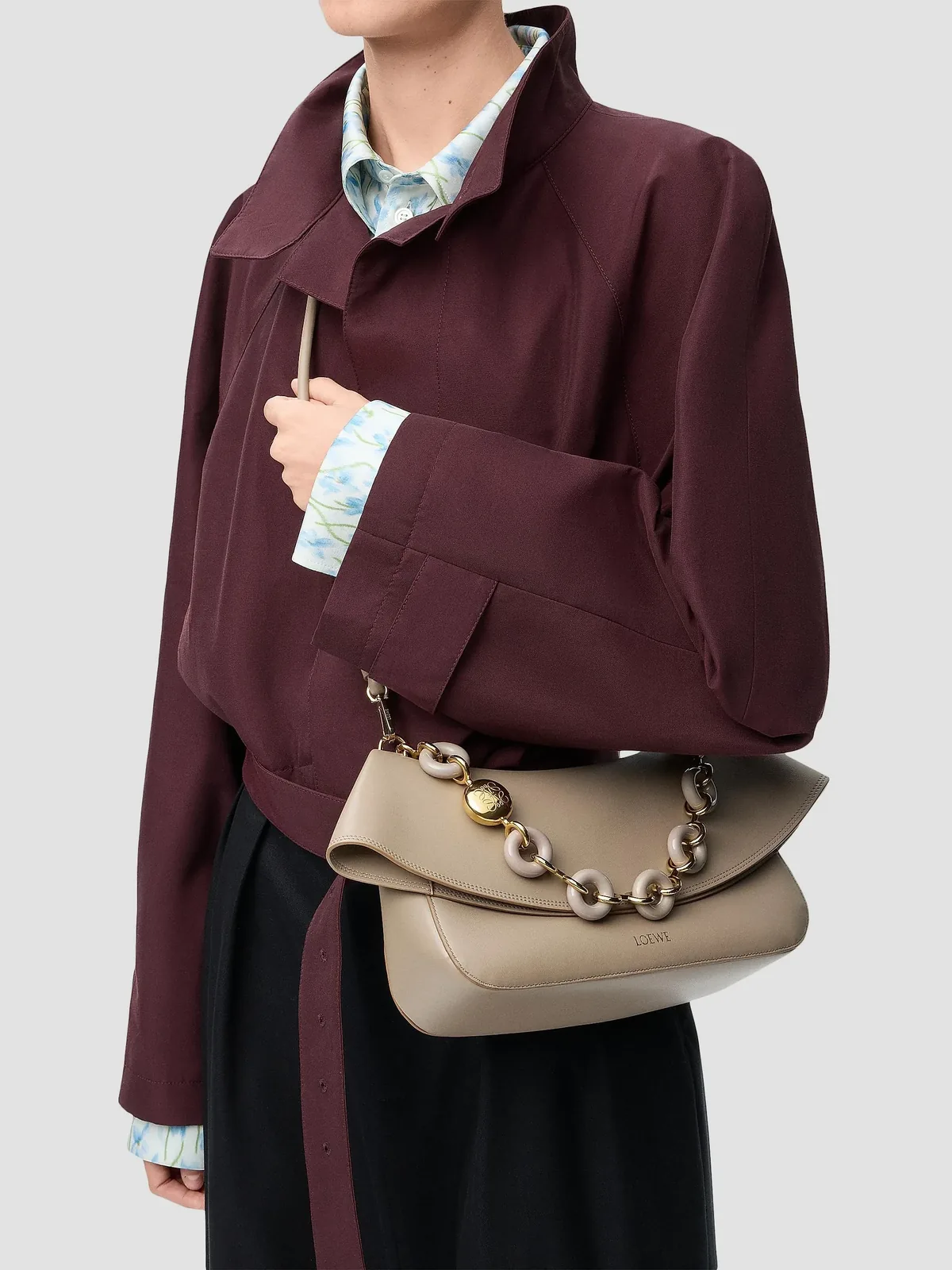 LOEWE Ola Medium Leather Shoulder Bag for Sale