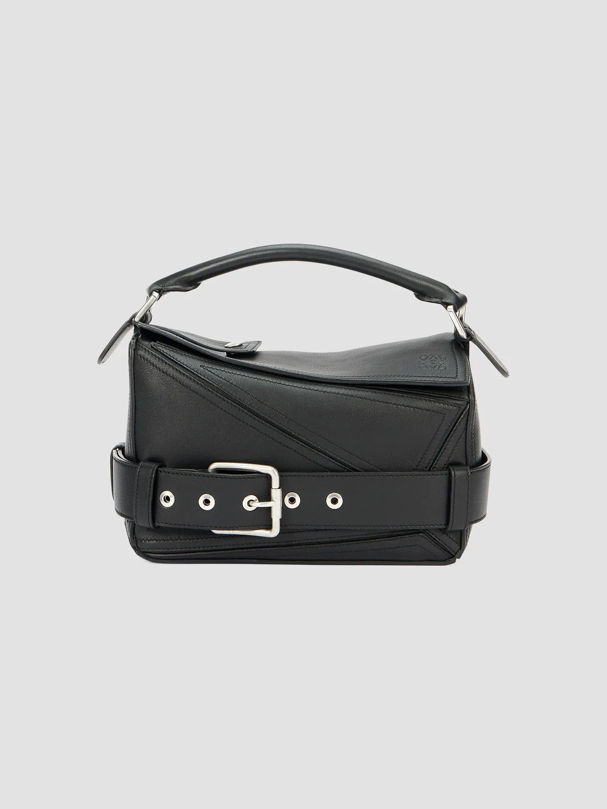 LOEWE Puzzle Biker Leather Top Handle Bag for Sale - Black