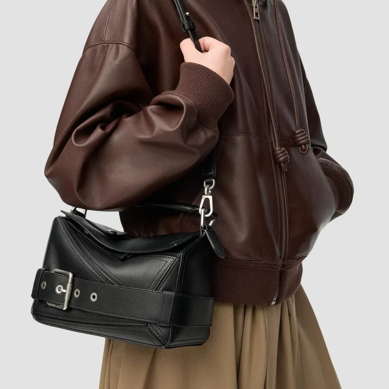 LOEWE Puzzle Biker Leather Top Handle Bag for Sale — alternate view