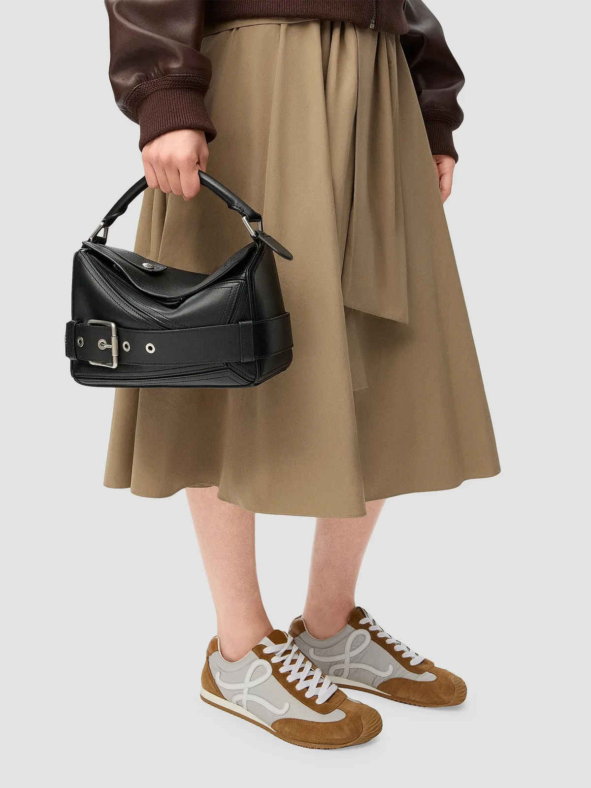 LOEWE Puzzle Biker Leather Top Handle Bag for Sale