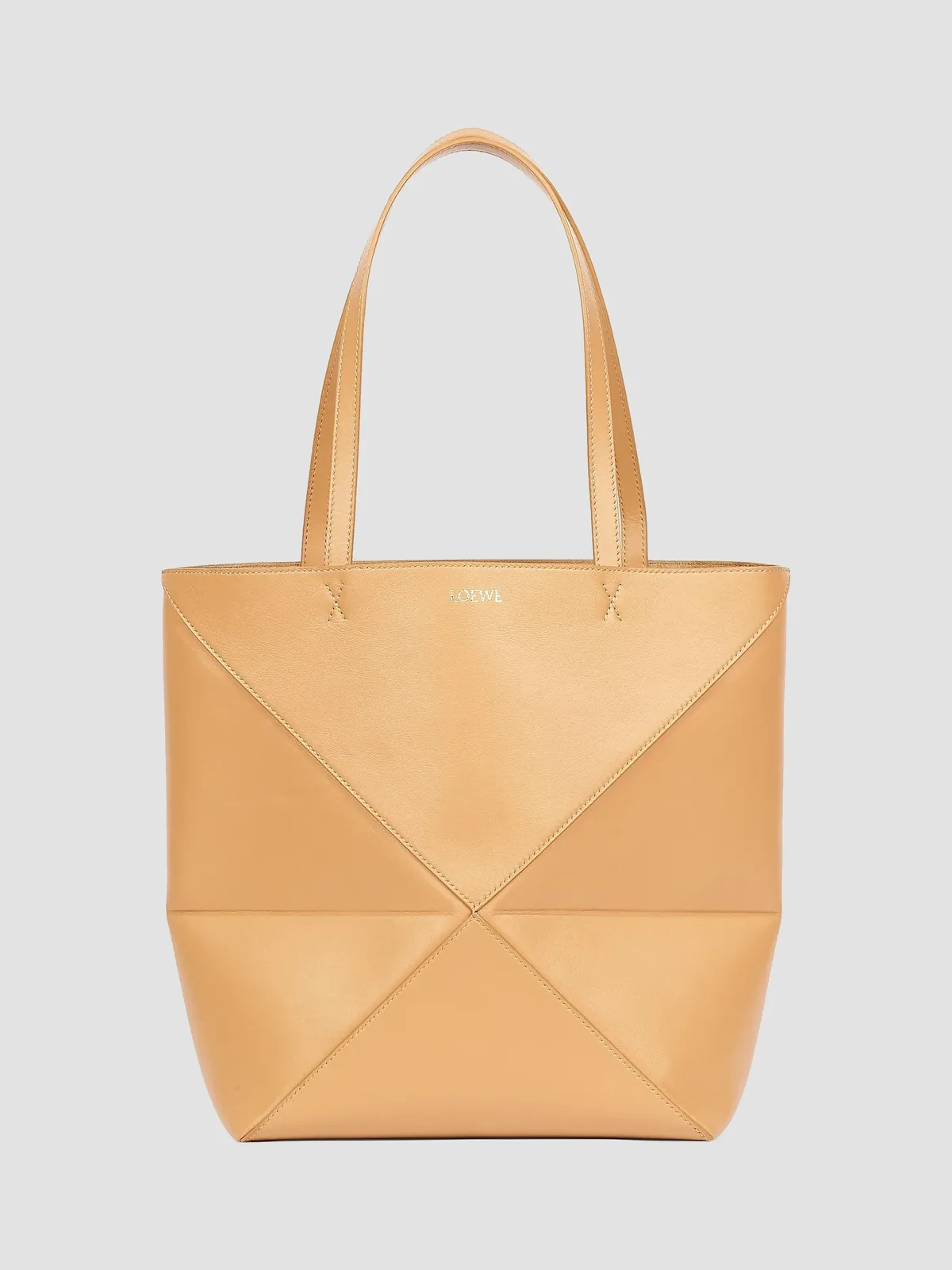 LOEWE Puzzle Fold Medium Leather Tote Bag for Sale - Warm Desert