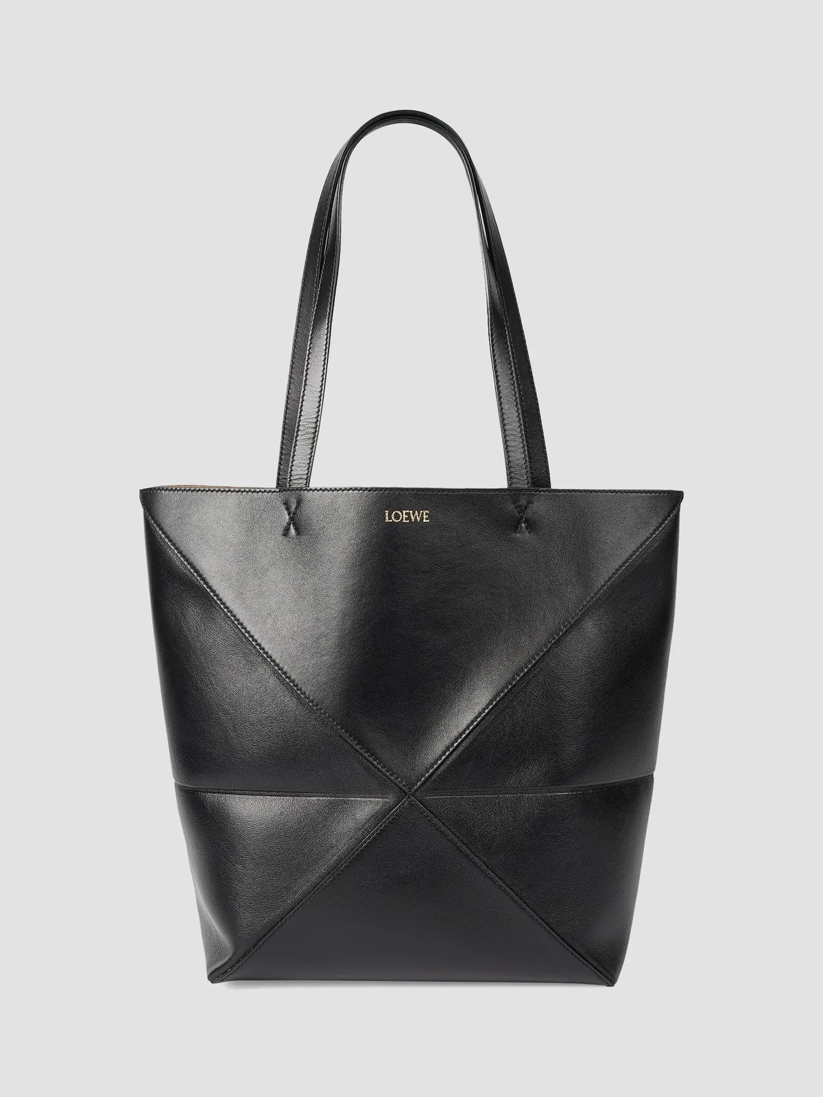LOEWE Puzzle Large Leather Tote Bag for Sale - Black