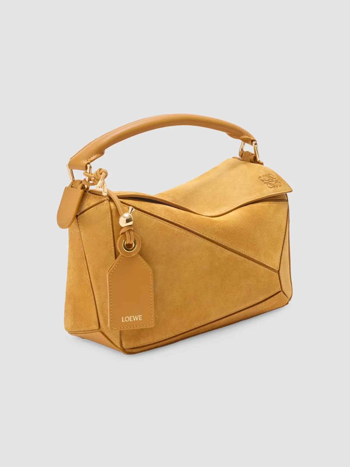 LOEWE Puzzle Small Suede Top Handle Bag for Sale