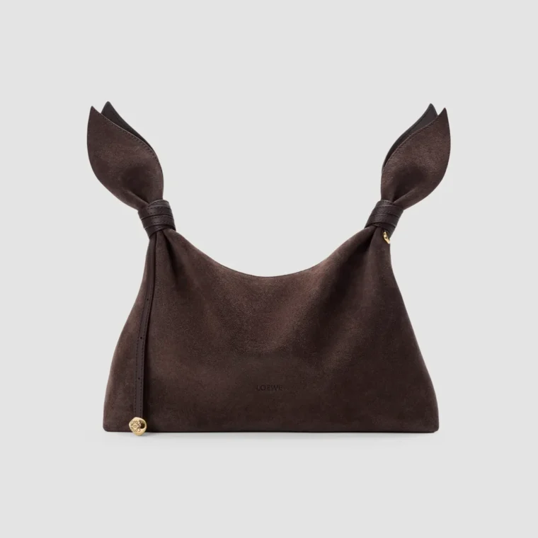 LOEWE Scarf Mini Shoulder Bag in Dark Chestnut for Sale