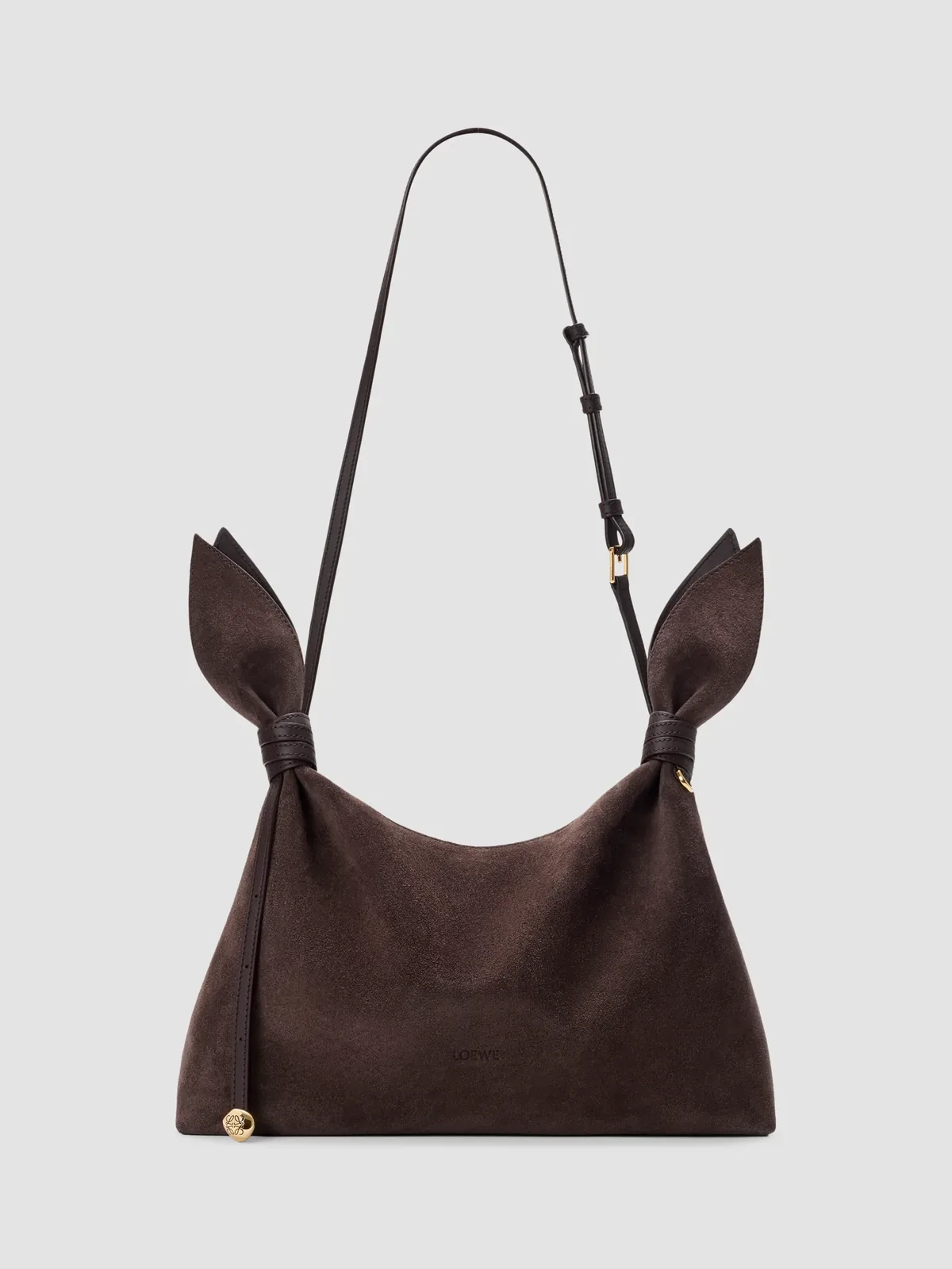 LOEWE Scarf Mini Shoulder Bag in Dark Chestnut for Sale