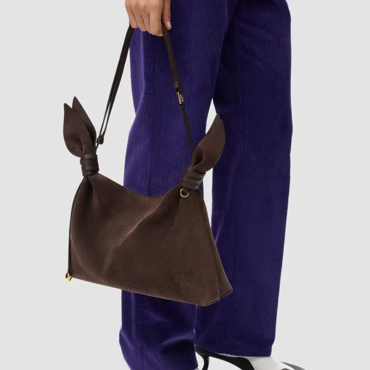 LOEWE Scarf Mini Shoulder Bag in Dark Chestnut for Sale — alternate view