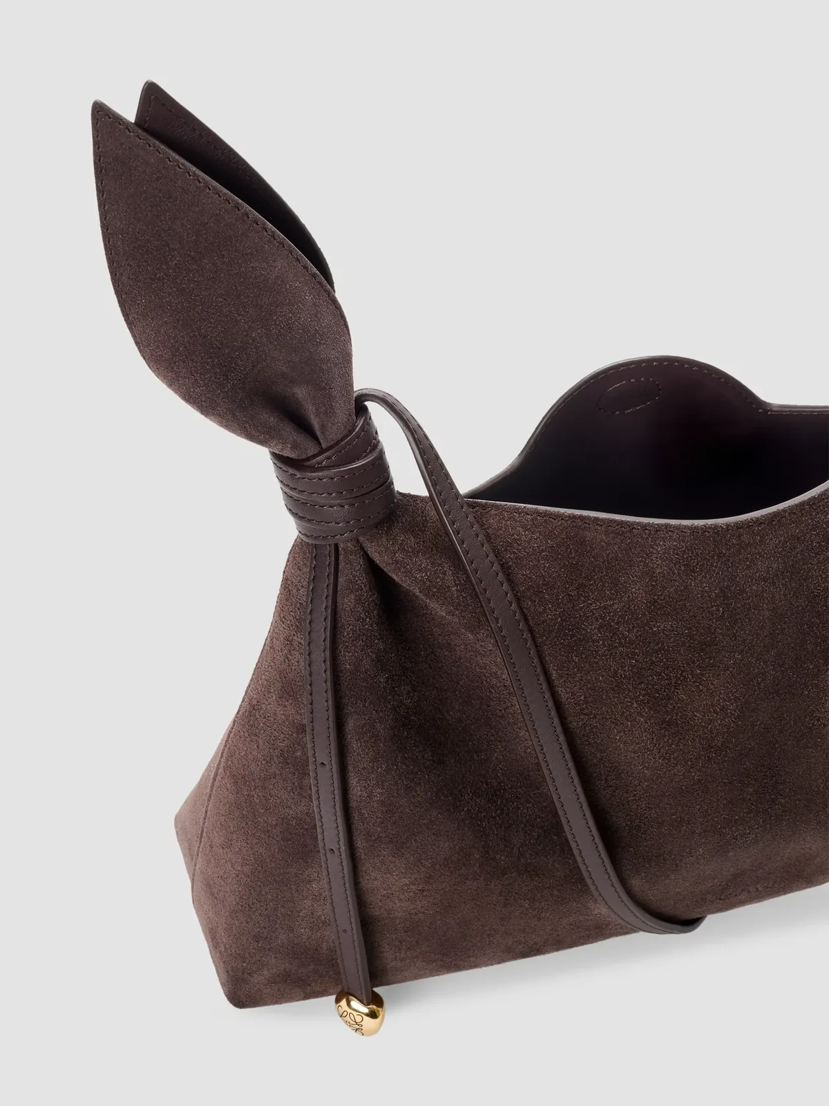 LOEWE Scarf Mini Shoulder Bag in Dark Chestnut for Sale
