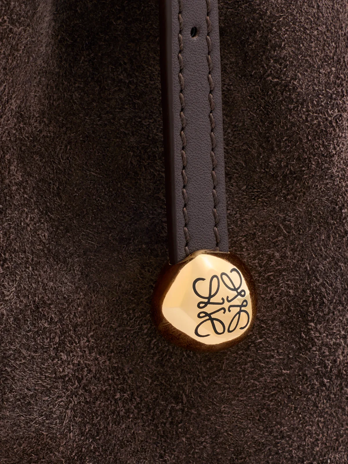 LOEWE Scarf Mini Shoulder Bag in Dark Chestnut for Sale