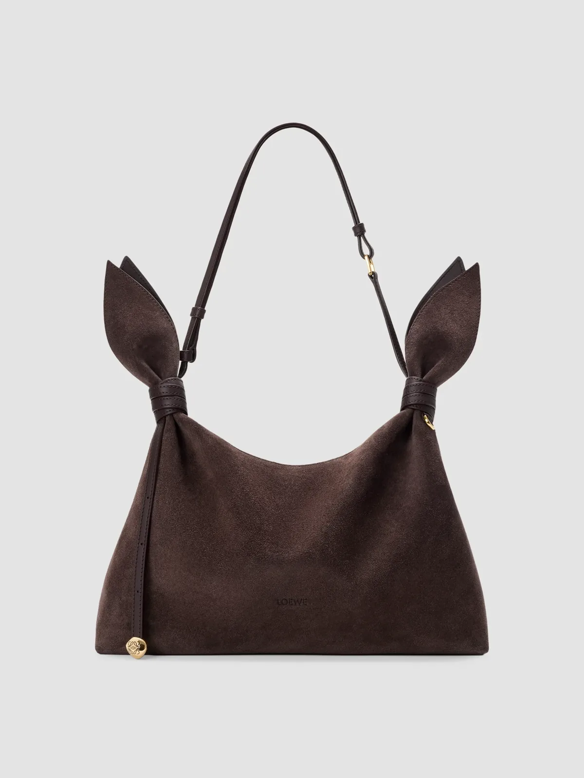 LOEWE Scarf Mini Shoulder Bag in Dark Chestnut for Sale