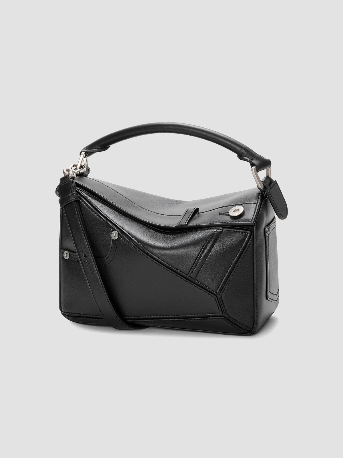 LOEWE Small Panta Puzzle Leather Top Handle Bag for Sale - Black