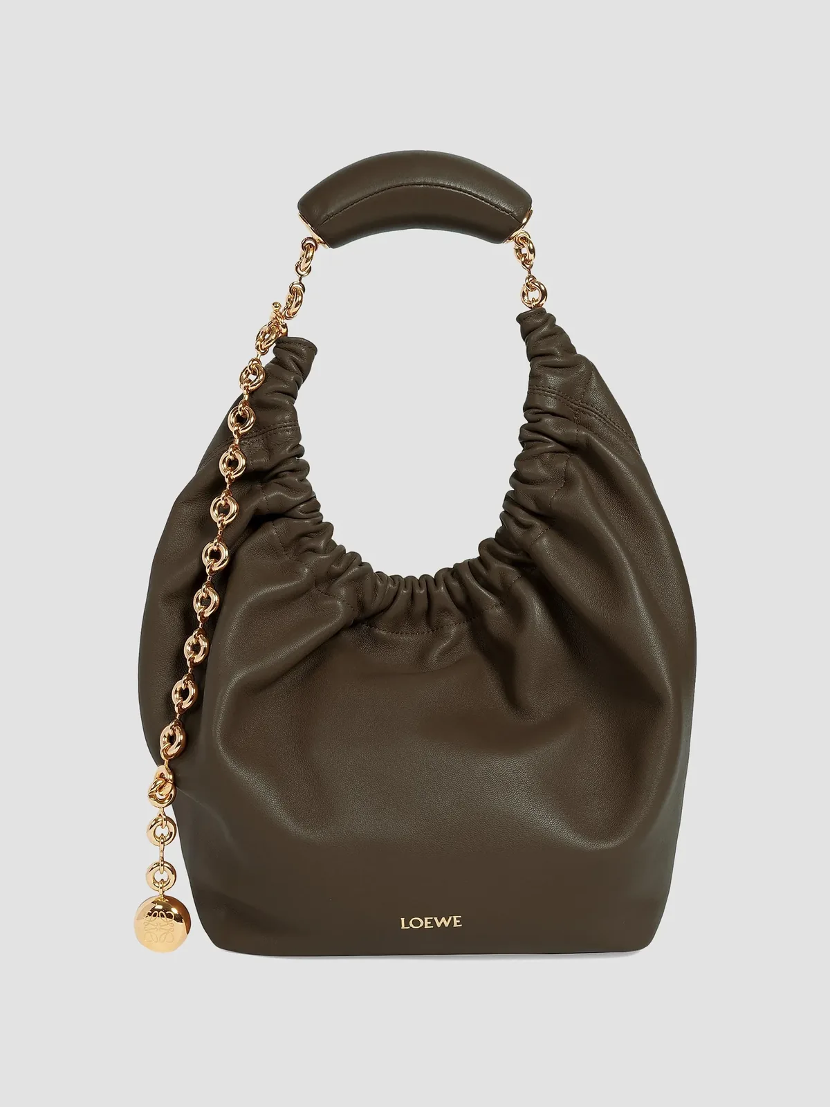 LOEWE Squeeze Small Leather Bag for Sale - Chocolate