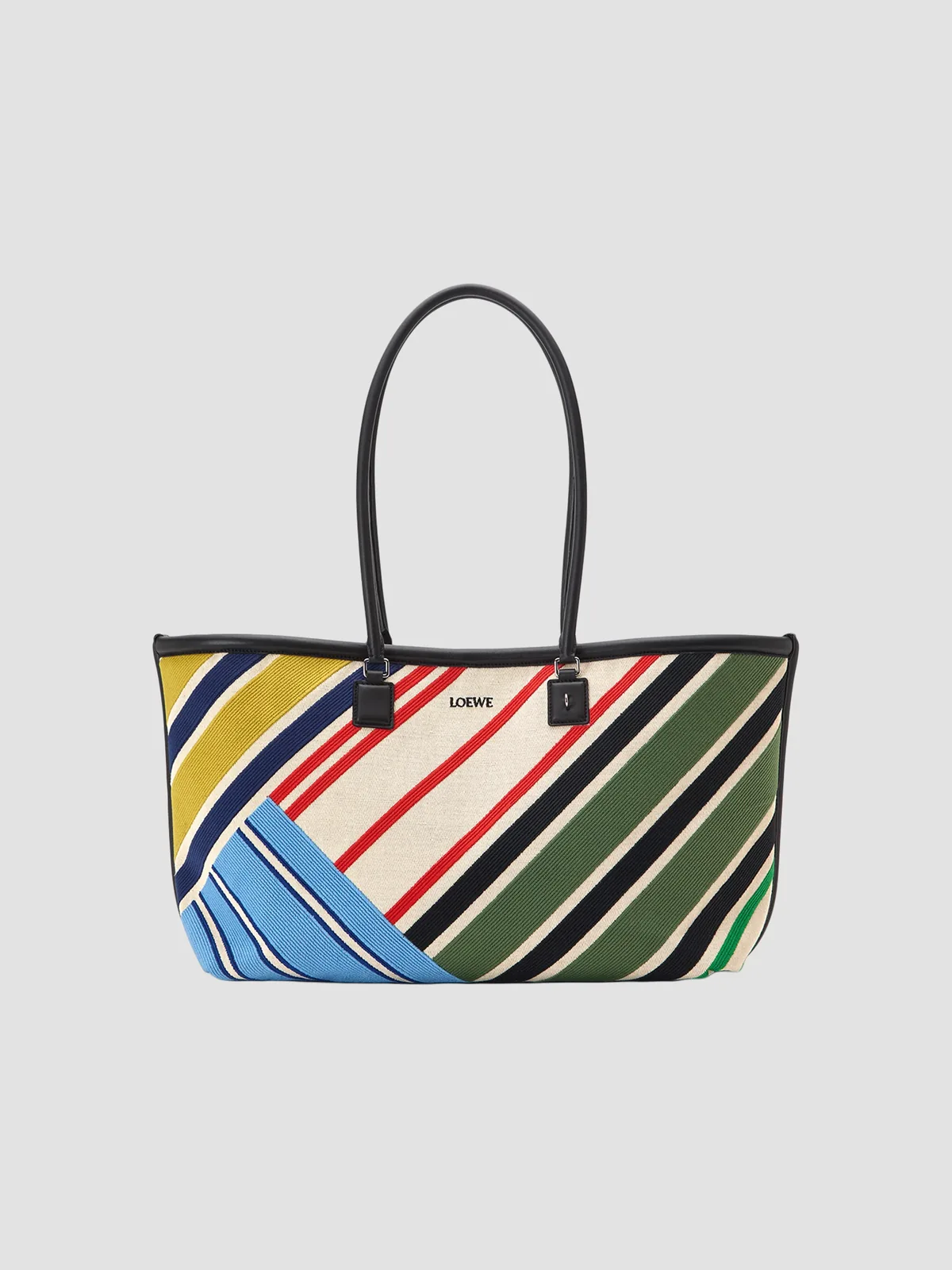 LOEWE Verano Embroidered Canvas Tote Bag for Sale - Ecru Multicolor