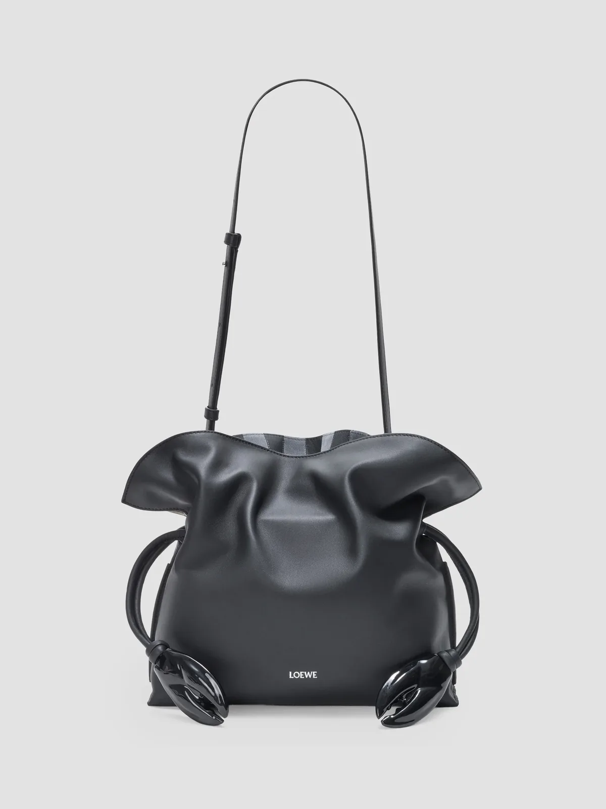 LOEWE x Cosima Von Bonin Flamenco Leather Clutch for Sale - Black Multi