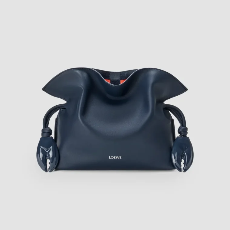 LOEWE x Cosima Von Bonin Flamenco Mini Check-Intarsia & Leather Clutch for Sale