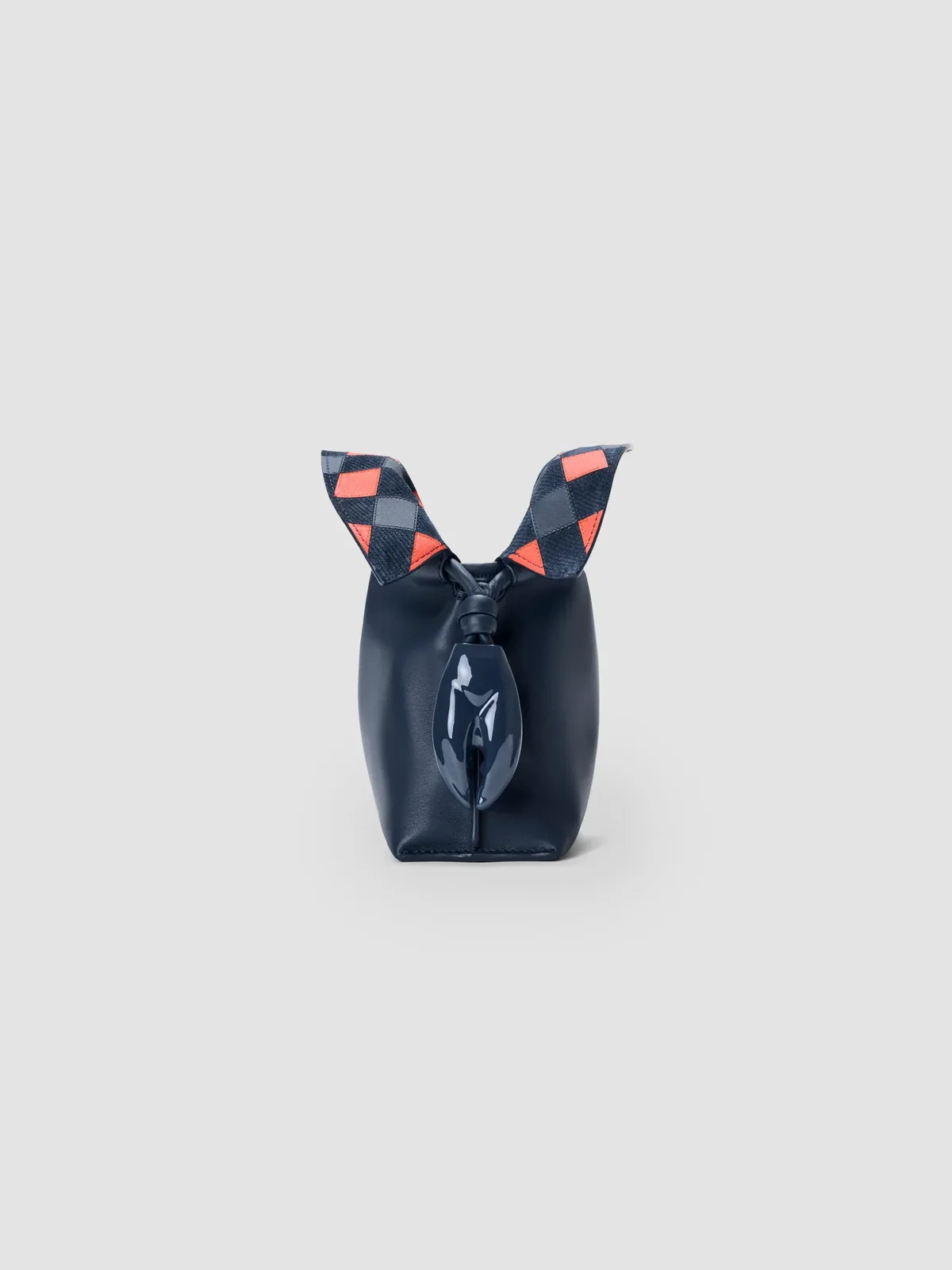 LOEWE x Cosima Von Bonin Flamenco Mini Check-Intarsia & Leather Clutch for Sale